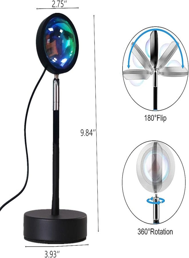 KolorFish 16 Colors Changing Sunset Lamp with Remote | Projection Lamp Light Projector | Mood Lighting for Home, Living Room, Party (USB Powered, Plastic Body) - Image 4